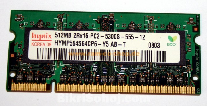 Hynix 512MB DDR2 RAM PC2-5300 Laptop SODIMM